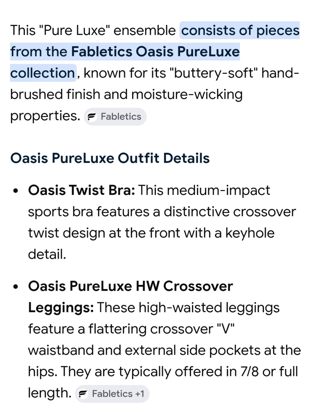 Fabletics PureLuxe Oasis Set • Twist Bra + HW Crossover Leggings - Picture 10 of 10